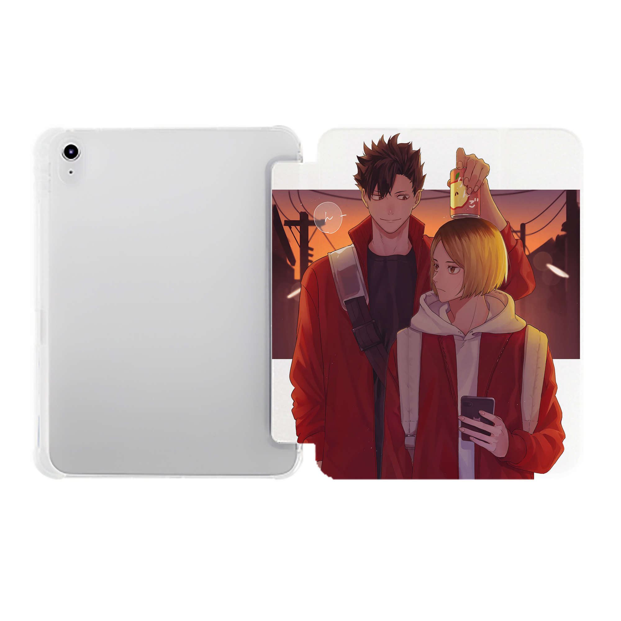 （画像用） ハイキュー!! Haikyu!! IPad ケース ペン収納付き 三つ折りスタンド PUレザー×シリコン 対応機種9.5/10.5/10.9インチ